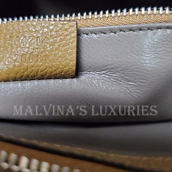 GUCCI BAG 564714 ZUMI MEDIUM GRAINY TAUPE LEATHER TOP HANDLE INTERLOCKING G LOGO - Picture 14 of 16
